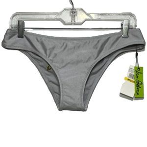 SAM EDELMAN Cheeky Silver Hipster Bikini Bottom Size M NWT